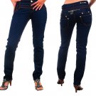 Peach Bottom - Junior Stretch Skinny Jeans with Rear Zipper Accents-Single Pair-Size 1