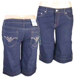 "Xpress Jeans"-Junior Stretch Navy Blue Denim Bermuda Shorts-Single Pair-Size 13