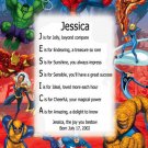 Personalized Marvel Heroes Name Poem Comic Strip
