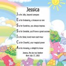 Personalized Care Bears Name Poem Picnic Design
