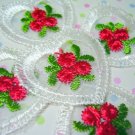 Embellishment Set of 5 - Heart of Flowers Embroidery