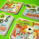 Tags Set of 4 - Love My Dog