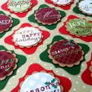 Season's Greetings Handmade Tags Set of 12