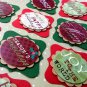 Season's Greetings Handmade Tags Set of 12