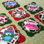 Lil Christmas Oompa Owls Christmas Handmade Tags Set of 7