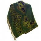 china yunnan ethnic clothing  jacquard shawl in pattern of butterfly