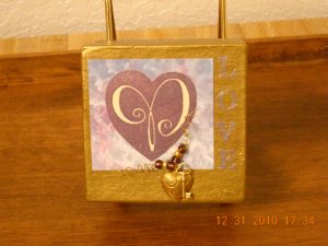 Gold Note Card Box