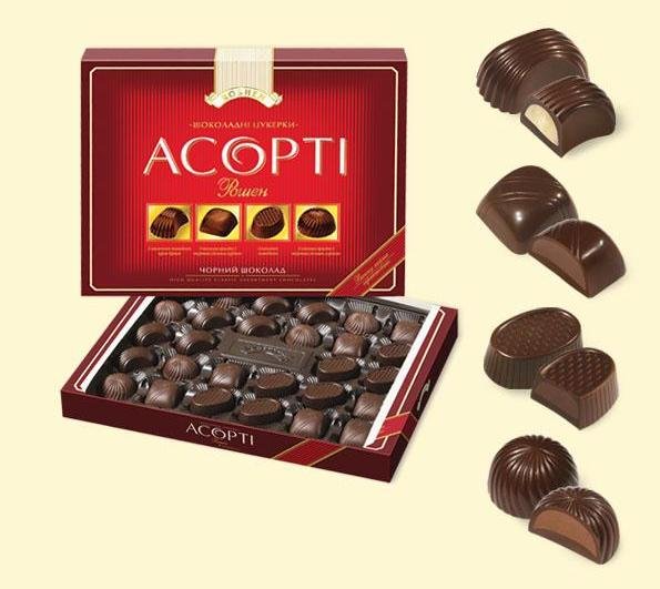 "Allsorts Roshen dark chocolate" 215 g.- Chocolate in Gift box