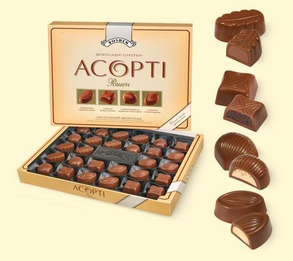 "Allsorts roshen milk chocolate, chocolates" 396 g.- Chocolate in Gift box