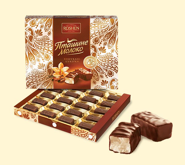"Ptashyne Moloko Roshen" 150 g.- Chocolate in Gift box