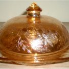 Jeanette Glass - Floragold 6 1/4" Butter Dish With Cover