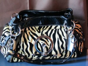 Eye-Catching Zebra-Striped Handbag