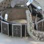 Cross & Star-Adorned Belt - size M