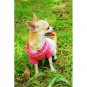 Handmade Crochet Dog Clothing Pink Striped Sweater D824 - Free Shipping