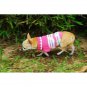 Handmade Crochet Dog Clothing Pink Striped Sweater D824 - Free Shipping