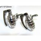Silver Plate Grenade Cufflinks Men Cuff Links/Buttons - Ready to be the gift - Free Shipping