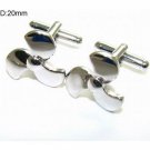 Silver Plate Lucky Clover Men Cuff Links/Buttons - Ready to be the gift - Free Shipping