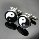 Silver Plate yingyan/taiji protection Men Cufflinks Cuff Links/Buttons - Free Shipping