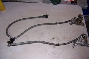 FRONT BRAKE LINE ASSEMBLY, 89 Yamaha Virago xv 750