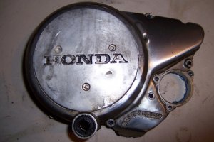 LEFT CRANK CASE COVER, 85 Honda Shadow VT700