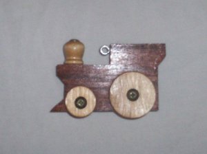 Wooden Train Ornament