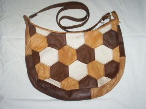 Quilt Design Hexagon Leather Purse