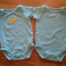 2 Teal Onesies (0-3 months)