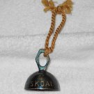 Skoal - Metal Bell - Painted Blue With Engraved Star Designs - Yellow Rope - Vintage Skoal - Metal Bell - Painted Blue With Engraved Star Designs - Yellow Rope - Vintage