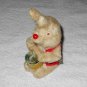Wind Up Rabbit Doll - White With Red Vest - Japan - Vintage