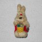 Wind Up Rabbit Doll - White With Red Vest - Japan - Vintage