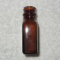 Small Rectangular Brown Glass Bottle - Embossed 18-S-B - Missing Cap - Vintage