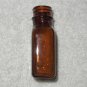 Small Rectangular Brown Glass Bottle - Embossed 18-S-B - Missing Cap - Vintage