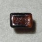 Small Rectangular Brown Glass Bottle - Embossed 18-S-B - Missing Cap - Vintage