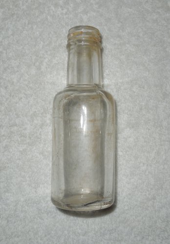 Tournades Kitchen Bouquet Empty Clear Glass Bottle Lid Missing