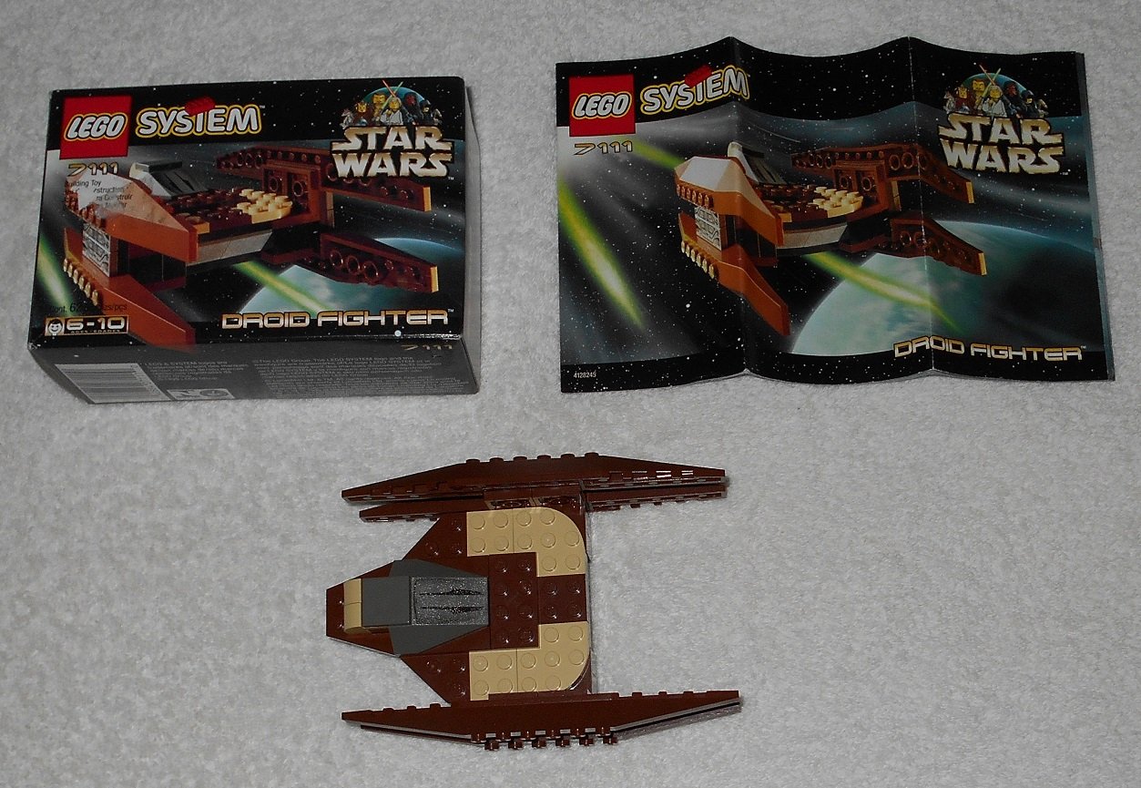 LEGO 7111 - Droid Fighter - Star Wars - 1999 - Complete Set w ...