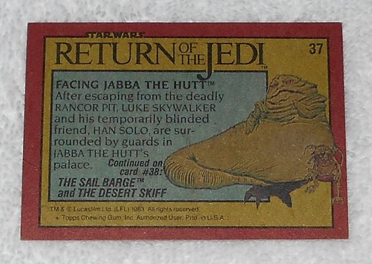 1983 topps return of the jedi cards