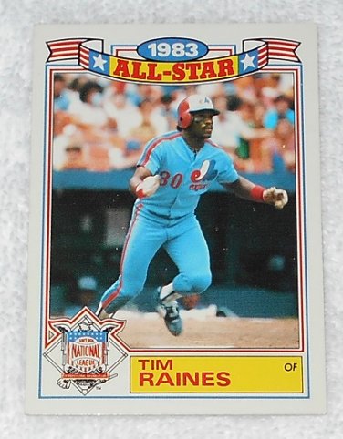 Tim Raines - Card # 17 - Topps - Baseball - 1983 All Star Game  Commemorative Set