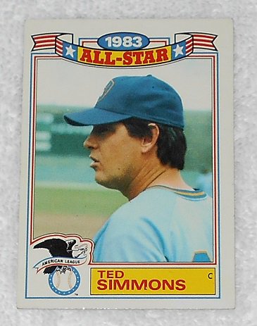 Ted Simmons - Card # 9 - Topps - Baseball - 1983 All Star Game ...