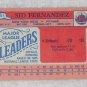 Sid Fernandez - Card # 51 - Topps - Baseball - Major League Leaders - 1986
