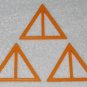 Playmobil - Yellow Triangular Windows (x3) - From 3230 Family Vacation Home - Part 30232210 - 2002