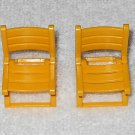 Playmobil - Yellow Folding Chairs (x2) - From 3213 Family Van - Part 30657720 - 2001 Playmobil - Yellow Folding Chairs (x2) - From 3213 Family Van - Part 30657720 - 2001