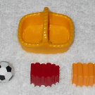 Playmobil - Soccer Ball, (x2) Book Sets & Yellow Basket - From 3230 Family Vacation Home - 2002