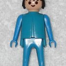 Playmobil - Vintage Man Figure Klicky - Blue Torso / Blue Arms & Legs / Black Hair - 1974 Playmobil - Vintage Man Figure Klicky - Blue Torso / Blue Arms & Legs / Black Hair - 1974