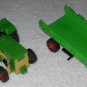 Playmobil - Farm Tractor & Trailer - Green, Tan & Red - 1977 - Vintage