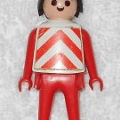 Playmobil - Vintage Construction Worker Man Figure Klicky w/ Hat & Vest - Red w/ Black Hair Playmobil - Vintage Construction Worker Man Figure Klicky w/ Hat & Vest - Red w/ Black Hair
