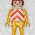 Playmobil - Vintage Construction Worker Man Figure Klicky w/ Hat & Vest - Yellow w/ Brown Hair Playmobil - Vintage Construction Worker Man Figure Klicky w/ Hat & Vest - Yellow w/ Brown Hair