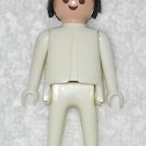 Playmobil - Vintage Man Figure Klicky - White Torso / White Arms & Legs / Black Hair - 1974