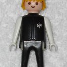 Playmobil - Vintage Sheriff Man Figure Klicky w/ Black Hat - Black Torso w/ Silver Badge - 1974 Playmobil - Vintage Sheriff Man Figure Klicky w/ Black Hat - Black Torso w/ Silver Badge - 1974