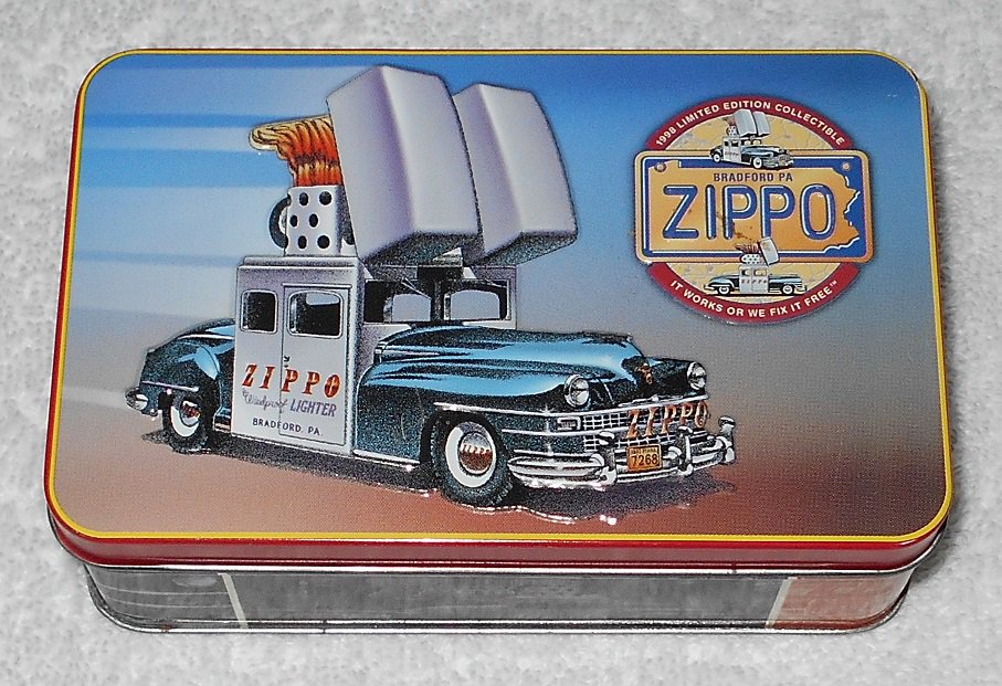 Zippo - 1947 Zippo Car Collectible Tin Box - 1998 - Tin Box Only