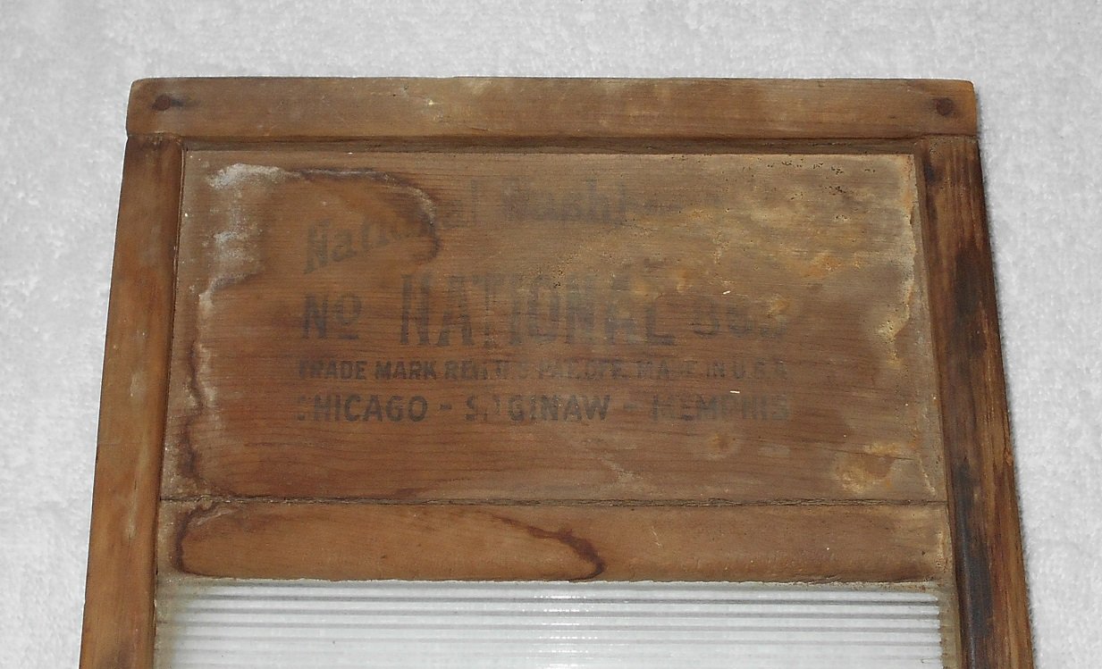 National Washboard Co Glass King Lingerie Washboard No 863 Wood